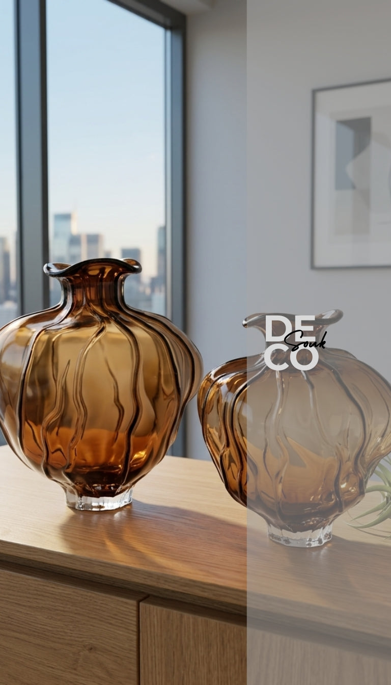 AMBER VASE SET