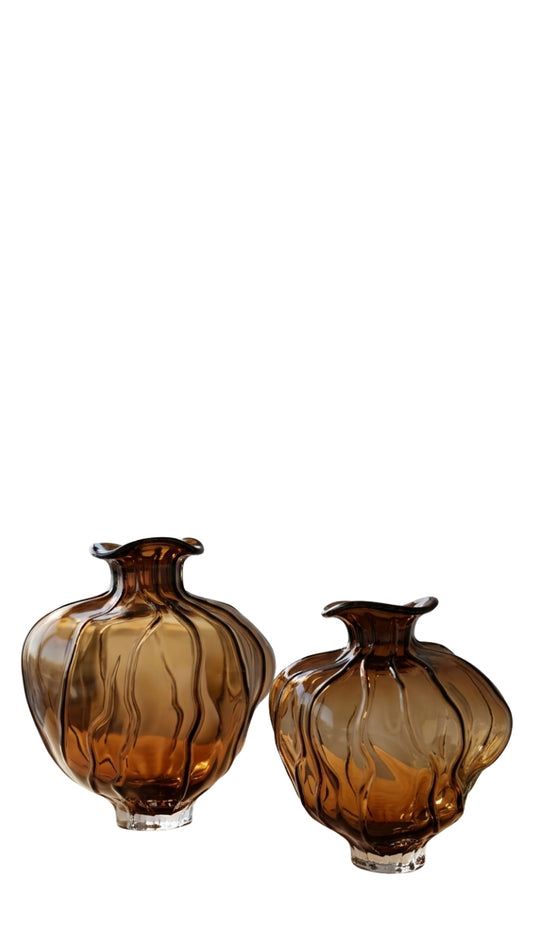 AMBER VASE SET